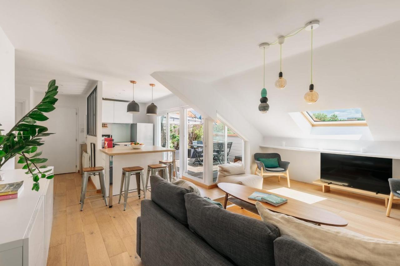 Апартаменты Little Bibi Terrace - Cote Des Basques And Private Garage Биарриц Экстерьер фото
