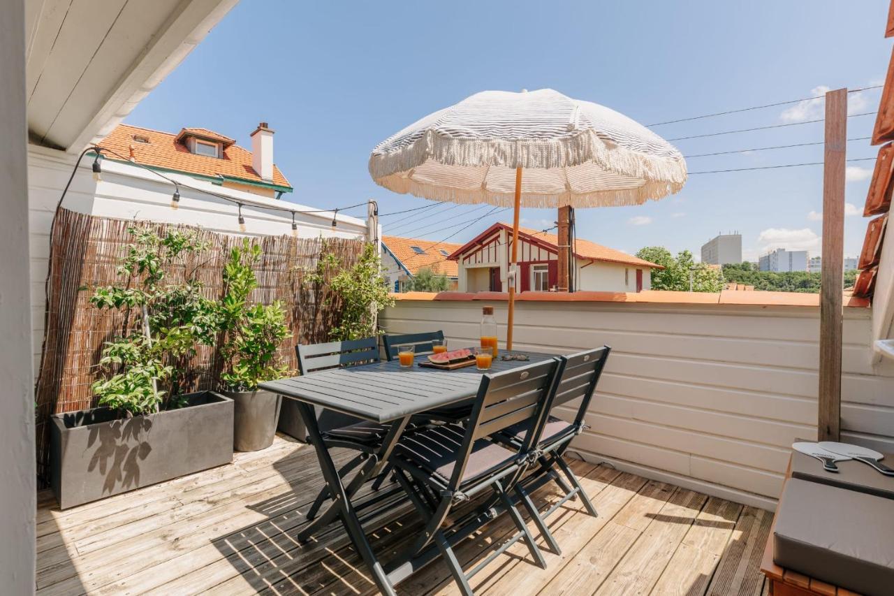 Апартаменты Little Bibi Terrace - Cote Des Basques And Private Garage Биарриц Экстерьер фото