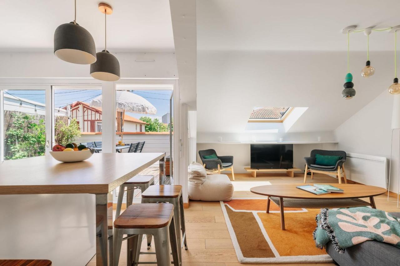 Апартаменты Little Bibi Terrace - Cote Des Basques And Private Garage Биарриц Экстерьер фото